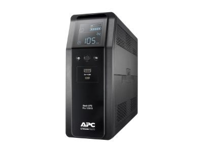 Schneider Electric APC Back-UPS Pro, tower, 230V, 8x IEC C13 outlets, sine wave, AVR, USB Type A+C ports, LCD, user-replaceable battery, BR1200SI, 1200 VA, 720 W