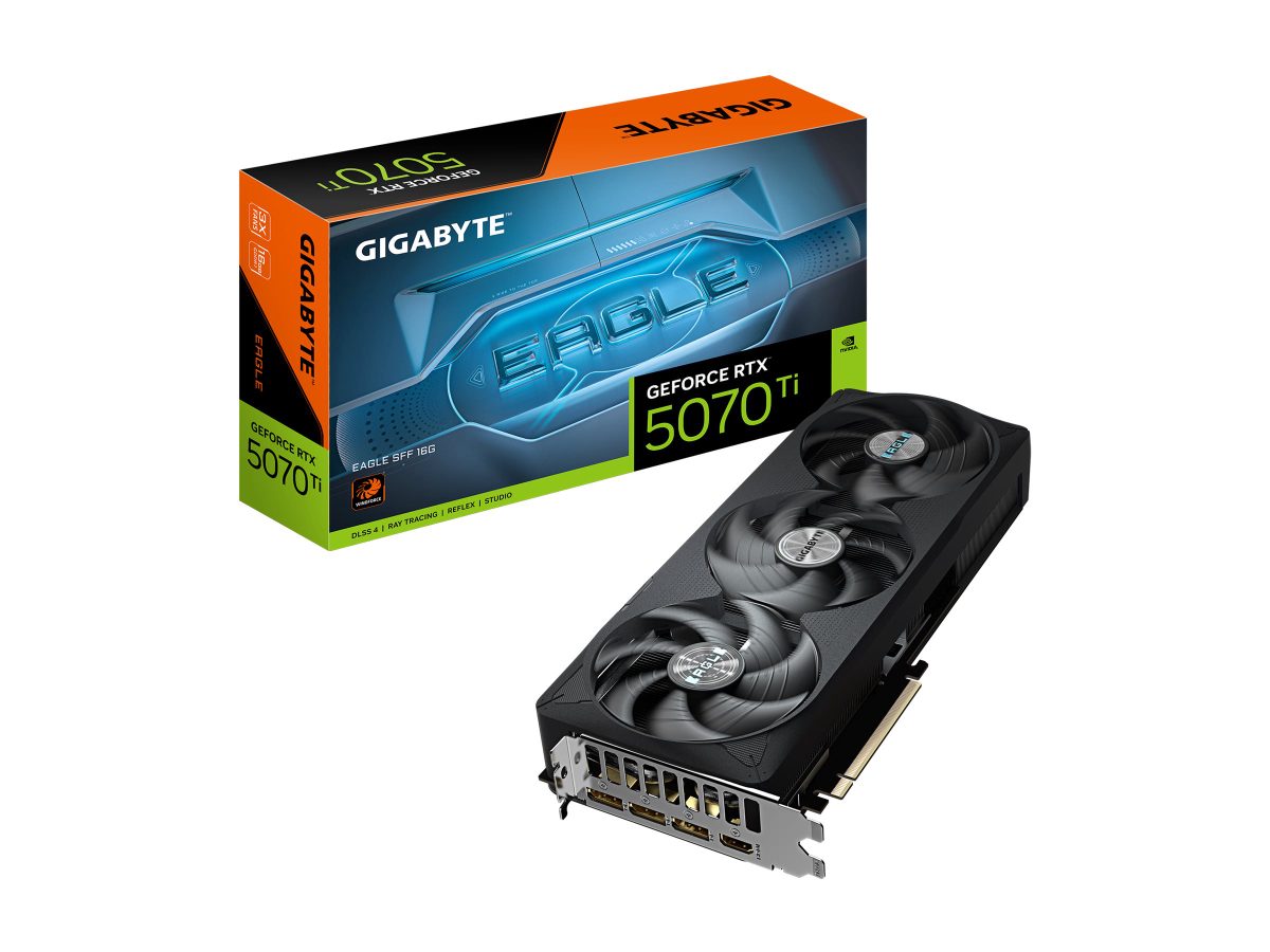 Gigabyte GeForce RTX 5070 Ti EAGLE SFF 16G, NVIDIA, 16 GB, GeForce RTX 5070 Ti, GDDR7, HDMI ports quantity 1, PCI-E 5.0