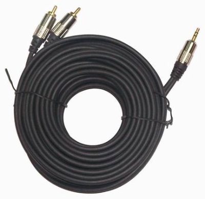 Cablexpert 3.5 mm stereo plug to 2xRCA plugs, gold-plated connectors, 1.5, CCA-352-1.5M