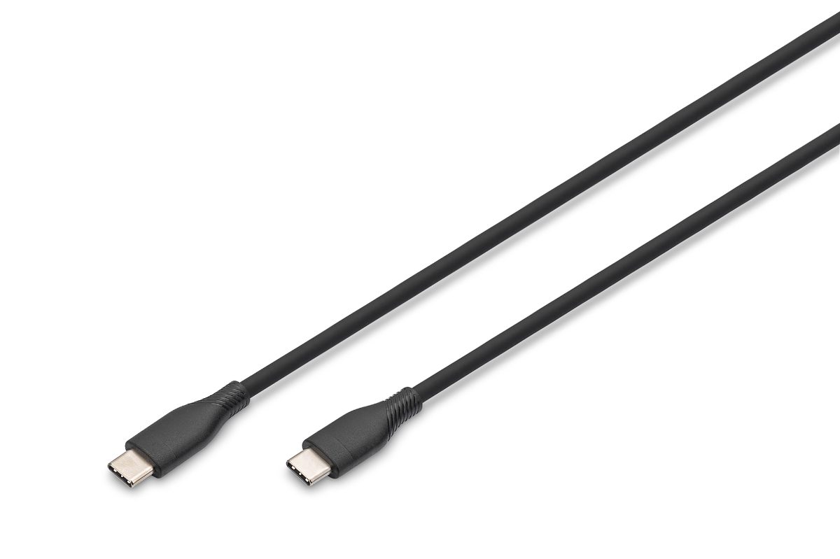 Silicone connection cable, 0.5 m, AK-300341-005-S, USB-C to USB-C