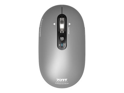 PORT CONNECT Mouse, PURE MAC, Wireless, Bluetooth, Gris clair