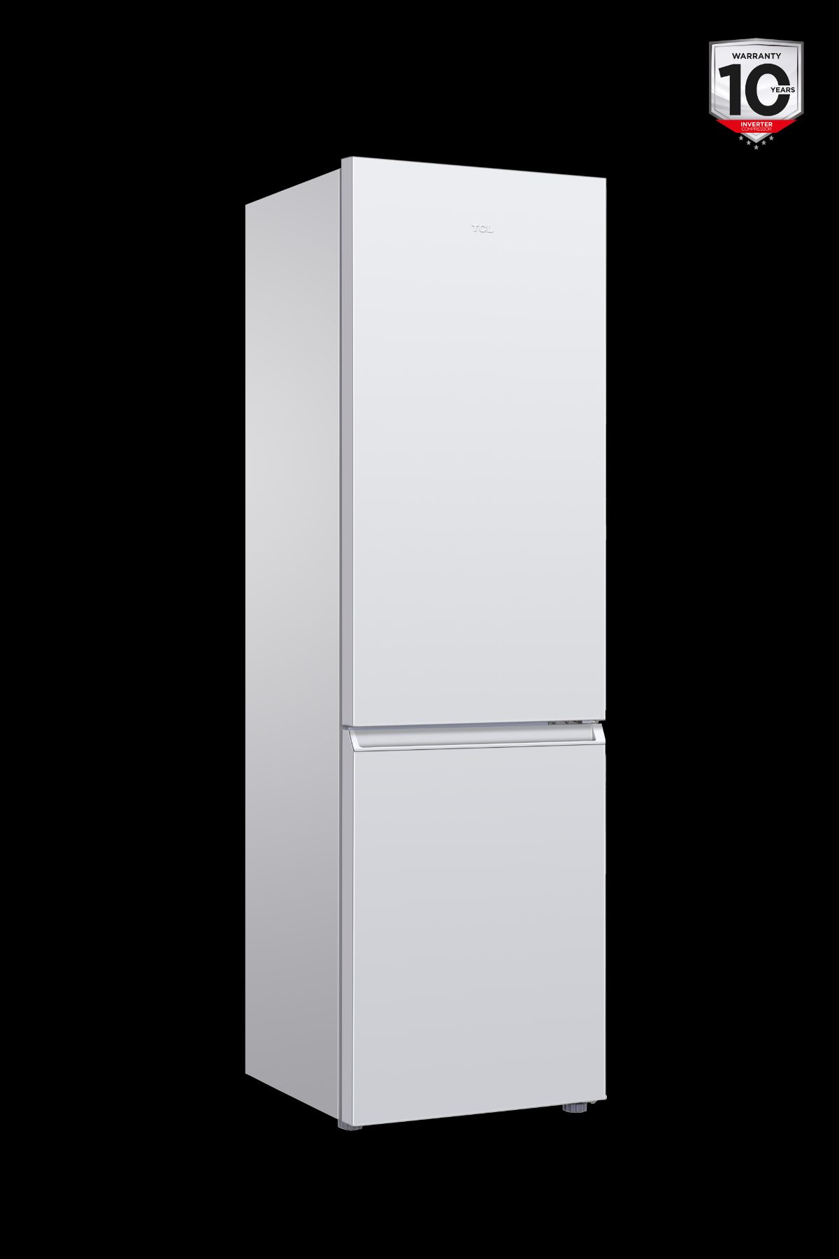 TCL Refrigerator, RF260BWE0, Energy efficiency class E, Free standing, Combi, Height 182.3 cm, Fridge net capacity 187 L, Freezer net capacity 73 L, 40 dB, White