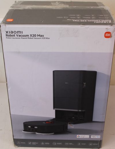 Xiaomi Robot Vacuum, X20 Max EU, Wet&Dry, 5200 mAh, 8000 Pa, Black, REFURBISHED, USED, DIRTY, SCRATCHED
