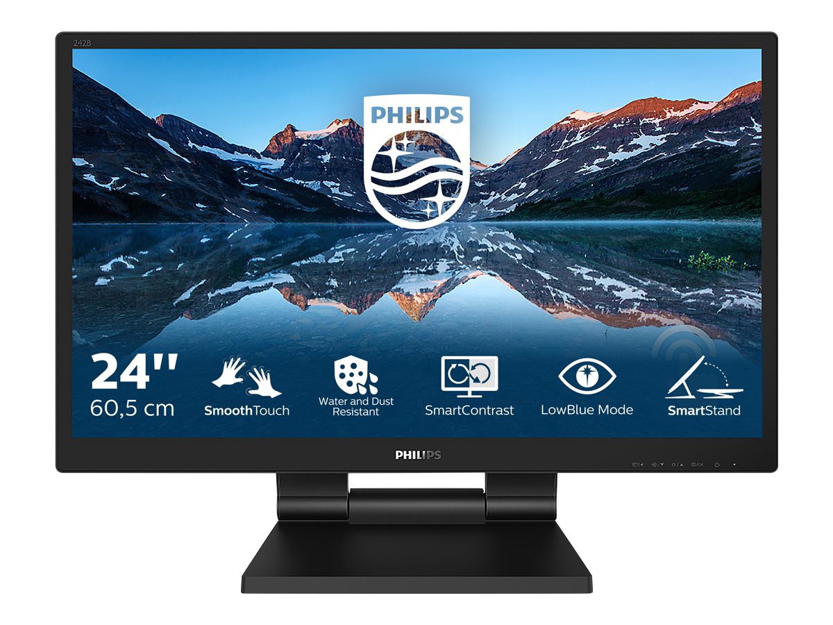 242B9T/00, 23.8  ", IPS, FHD, 16:9, 60 Hz, 5 ms, Touchscreen, 1920 x 1080, 250   cd/m², HDMI ports quantity 1, Black