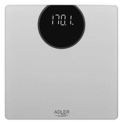 Bathroom scale, AD 8175, Maximum weight (capacity) 180 kg, Accuracy 100 g, Silver