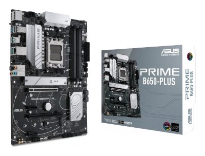 Mainboard, ASUS, AMD B650, SAM5, ATX, Memory DDR5, Memory slots 4, 2xPCI-Express 4.0 1x, 2xPCI-Express 4.0 16x, 2xM.2, 1xHDMI, 1xDisplayPort, 2xUSB 2.0, 5xUSB 3.2, 1xUSB-C, 1xOptical S/PDIF, 1xRJ45, 5xAudio port, PRIMEB650-PLUS
