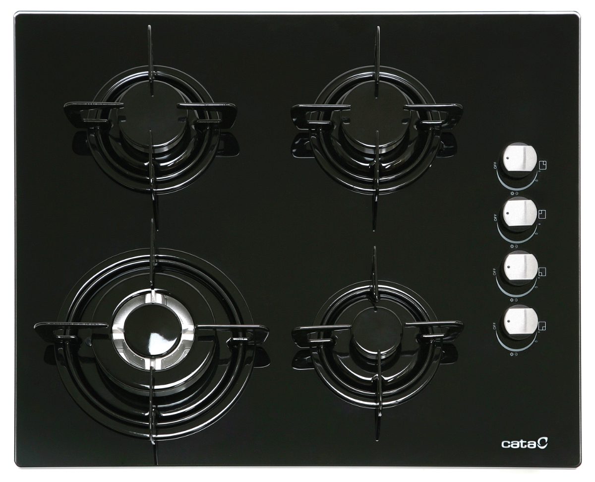 Hob, CI 631 A/A 08041412, Gas on glass, Number of burners/cooking zones 4, Rotary knobs, Black