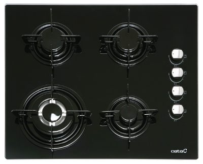 Hob, CI 631 A/A 08041412, Gas on glass, Number of burners/cooking zones 4, Rotary knobs, Black
