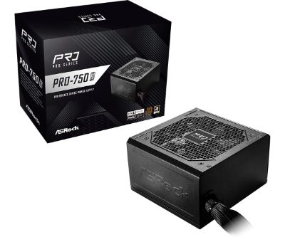 Power Supply, ASROCK, ATX, PC, 100 - 240 V, 750 W, PRO-750B