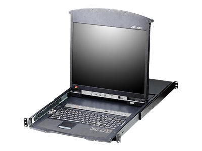 16-Port Cat 5 Dual Rail 17" LCD KVM Switch with Daisy-Chain Port, KL1516AM-AXA-AG, 1 x USB Type-A Female