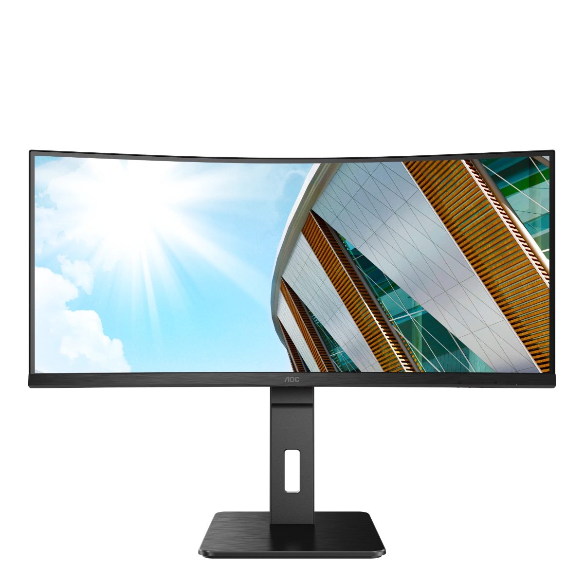 Curved Monitor, CU34P2C, 34 ", VA, WQHD, 21:9, 100 Hz, 1 ms, 3440 x 1440, 300 cd/m², HDMI ports quantity 1, Black, Warranty 36 month(s)