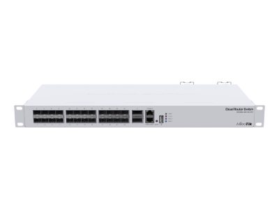 MikroTik Cloud Router Switch 326-24S+2Q+RM with RouterOS L5, 1U rackmount Enclosure, MikroTik