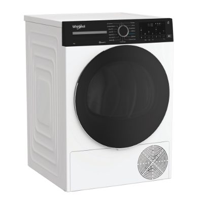 Whirlpool Dryer Machine, WP C8 WBS EE, Energy efficiency class C, Front loading, 8 kg, Digital, Depth 61 cm, Steam function, White