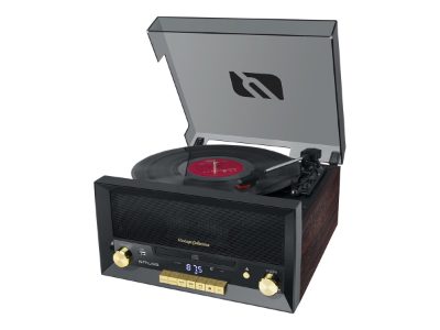 Turntable Micro System With Vinyl Deck, MT-112 W, Micro system CD with turntable, USB port