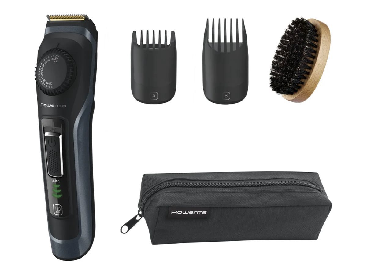 Rowenta Beard Trimmer, TN3804E0 Virtuo, Cordless, Number of length steps 39, Black/Blue