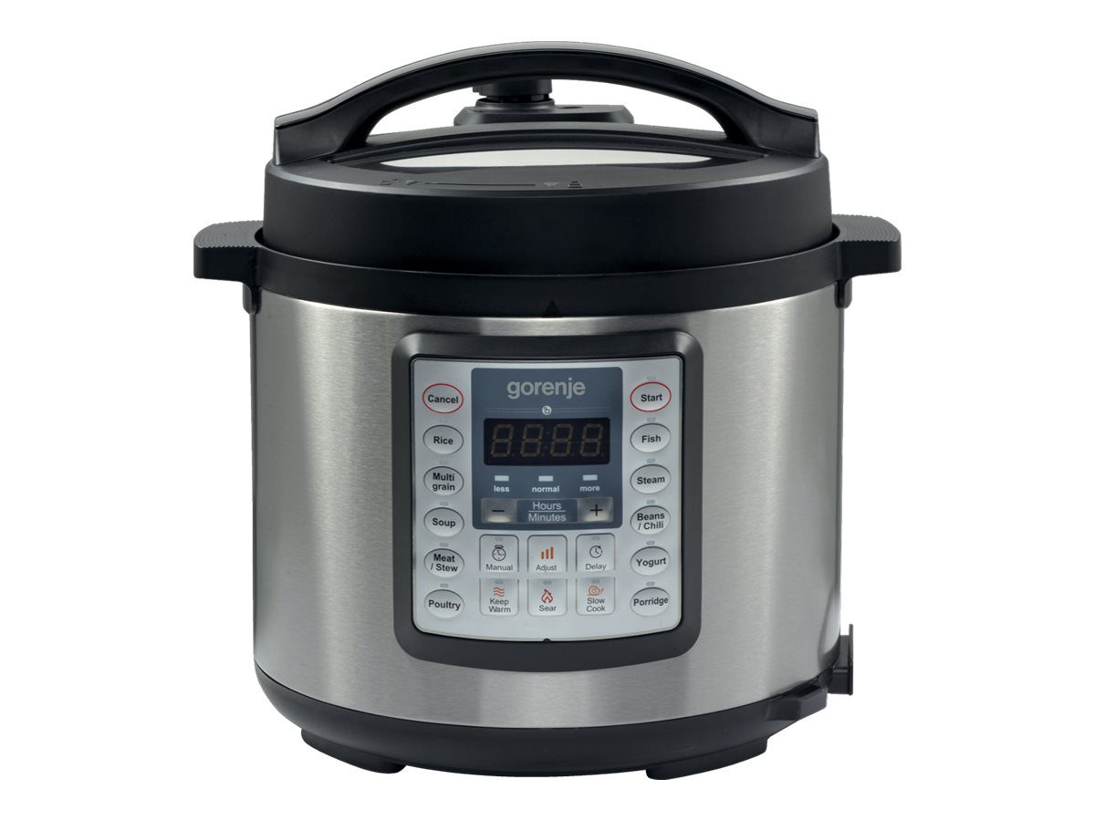 Gorenje Pressure multi cooker, MC6MBK, 1000 W, 6 L, Stainless steel, Number of programs 15
