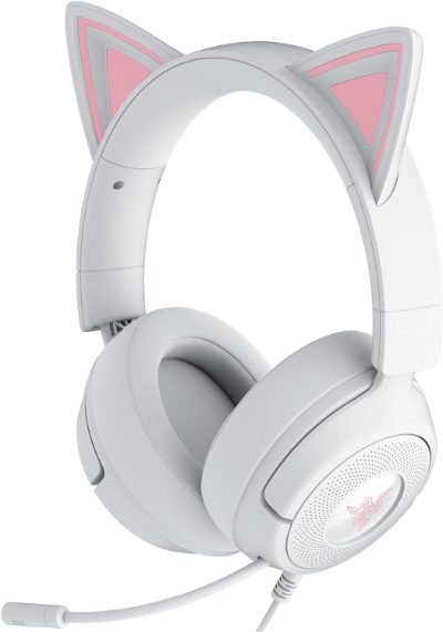 Razer Gaming Headset, Kraken Kitty V3 X, Wired, Over-Ear, Microphone, White