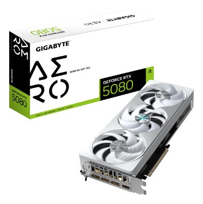 Gigabyte GeForce RTX 5080 AERO OC SFF 16G, NVIDIA, 16 GB, GeForce RTX 5080, GDDR7, HDMI ports quantity 1, PCI-E 5.0, Memory clock speed 2730 MHz