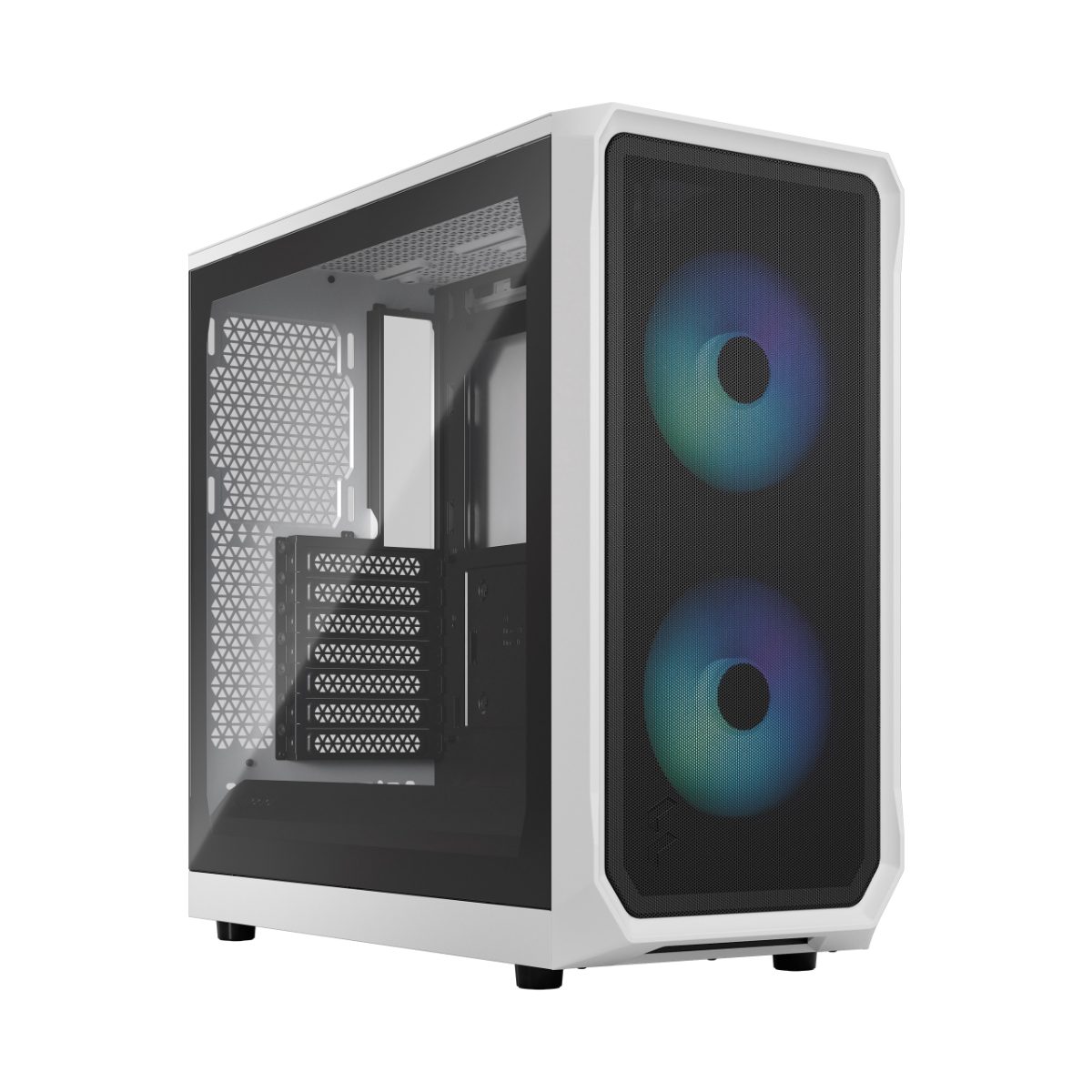 Focus 2, Side window, RGB White TG Clear Tint, Midi Tower, ATX