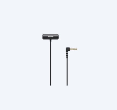Compact Stereo Lavalier Microphone, ECM-LV1, The ECM-LV1 is equipped with miniature omnidirectional mic capsules that capture clear, high-quality sound from any direction; Compact and inconspicuous, it can be connected to various devices via 0.14 " stereo mini-jack and used in a wide range of situations