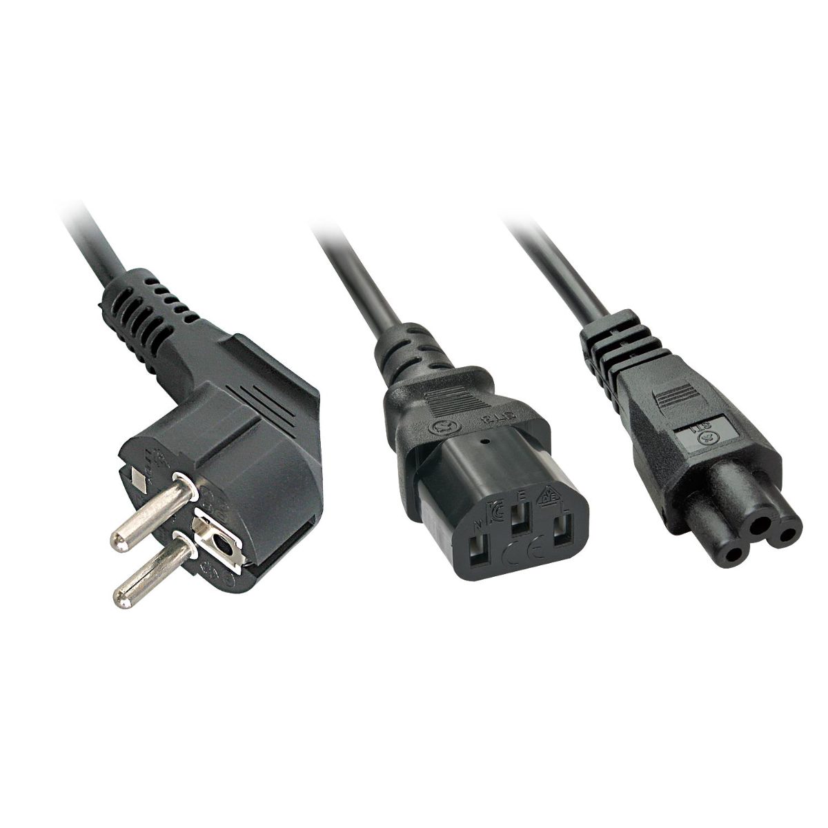 CABLE POWER SCHUKO TO IEC C13/IEC C5 2M 30047 LINDY
