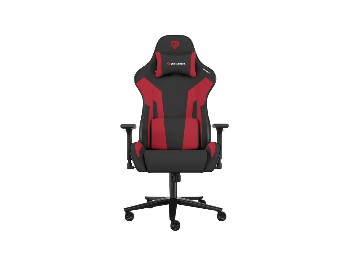 Genesis Gaming Chair Nitro 720 Backrest upholstery material: Fabric, Eco leather, Seat upholstery material: Fabric, Base material: Metal, Castors material: Nylon with CareGlide coating, Black/Red