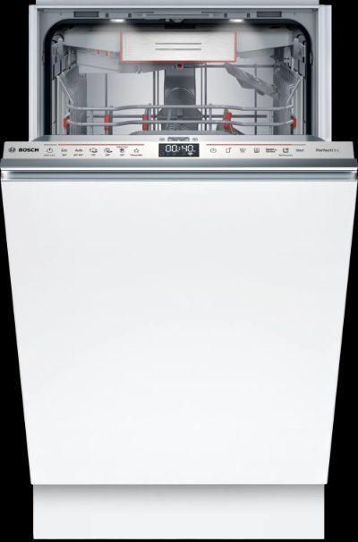 Bosch Dishwasher, SPV6ZMX17E, Built-in, Width 45 cm, Number of place settings 10, Number of programs 6, Energy efficiency class C, Display, White