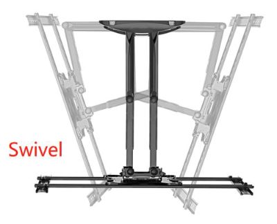 Wall mount, WM-80STR-01, Tilt, swivel, rotate, 40-80 ", Maximum weight (capacity) 50 kg, Black