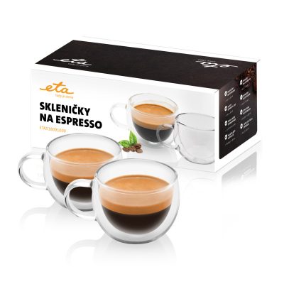Espresso cups, ETA518091000, For espresso coffee, 2 pc(s), Dishwasher proof, Glass