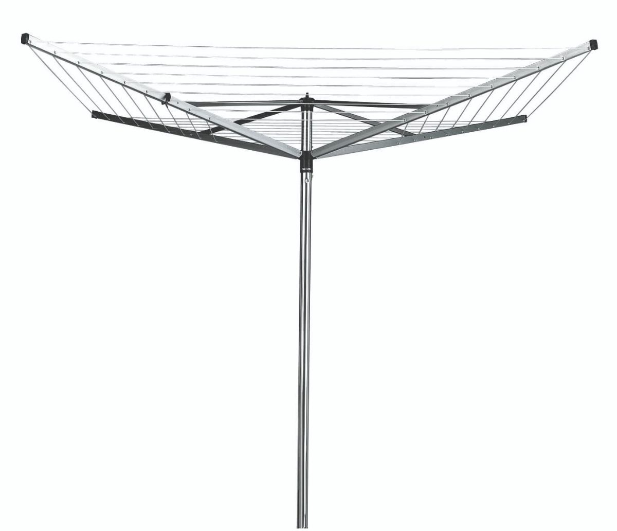 BRABANTIA rotējošs veļas žāvētājs Topspinner, 40m, 4 atzar., Metallic Grey