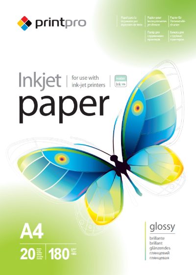 ColorWay PrintPro Photo Paper, 20 sheets, High Glossy, 180 g/m², A4