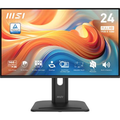 LCD Monitor, MSI, PRO MP245PG E14, 23.8", Business, Panel IPS, 1920x1080, 16:9, 144 Hz, 1 ms, Speakers, PROMP245PGE14