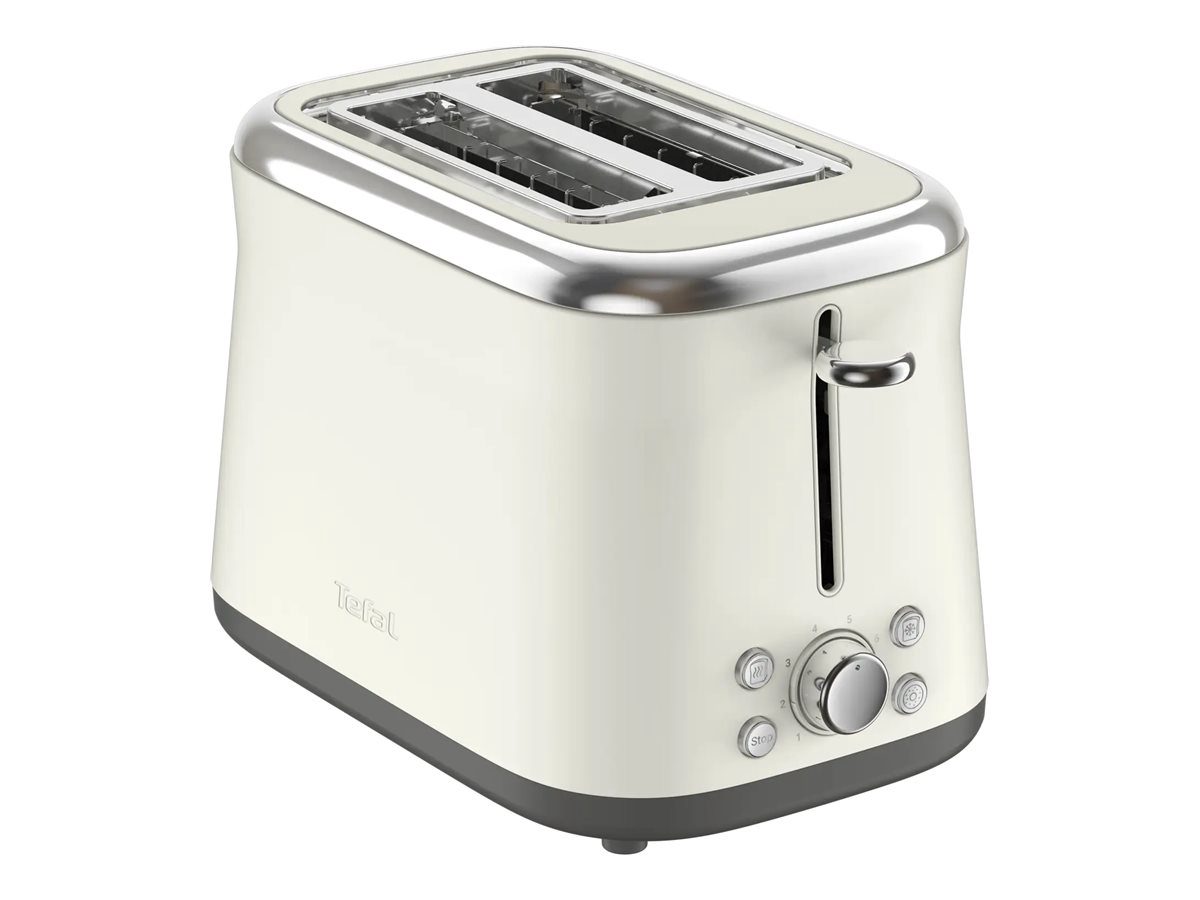 TEFAL Toaster, TT720AE0 Collection Retro, Power 850 W, Number of slots 2, Housing material Stainless steel, Beige