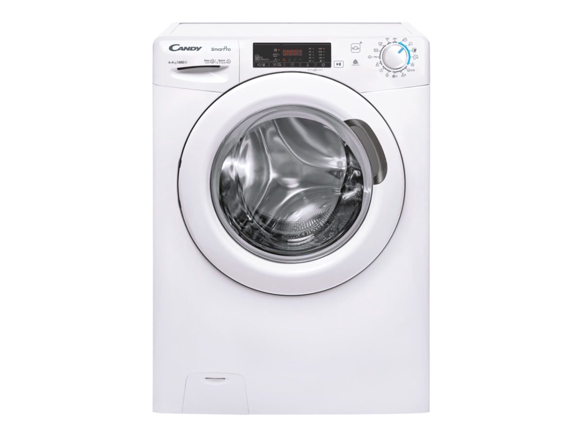 Washing Machine with Dryer, CSHW 4645TW3/1-S, Energy efficiency class C/E, Front loading, Washing capacity 6 kg, 1400 RPM, Depth 45 cm, Width 60 cm, Display, Digit, Drying system, Drying capacity 4 kg, Steam function, White