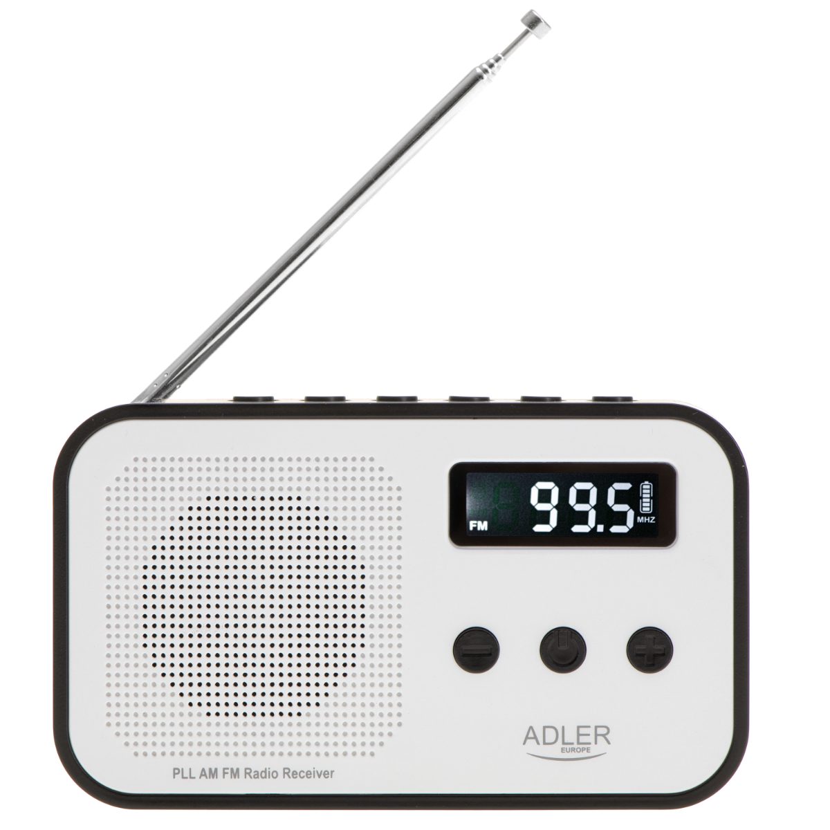 Digital radio PLL AM/FM, AD 1907, Alarm function, White/Black