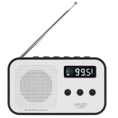 Digital radio PLL AM/FM, AD 1907, Alarm function, White/Black