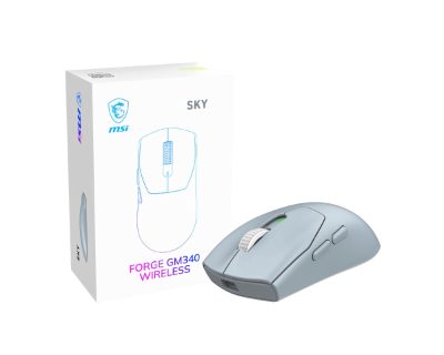 MSI Gaming Mouse, FORGE GM340 WIRELESS, Wireless, 2.4 GHz, Bluetooth , USB, Sky