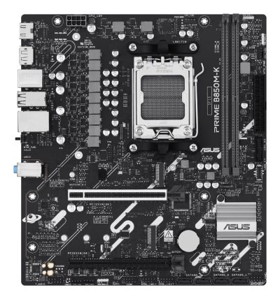 Asus PRIME B850M-K, Processor family AMD, Processor socket AM5, DDR5, Supported hard disk drive interfaces SATA, M.2, Number of SATA connectors 4