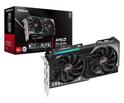 Graphics Card, ASROCK, AMD Radeon RX 9060 XT, 16 GB, GDDR6, 128 bit, PCIE 5.0 16x, Dual Slot Fansink, RX9060XTCL16GO