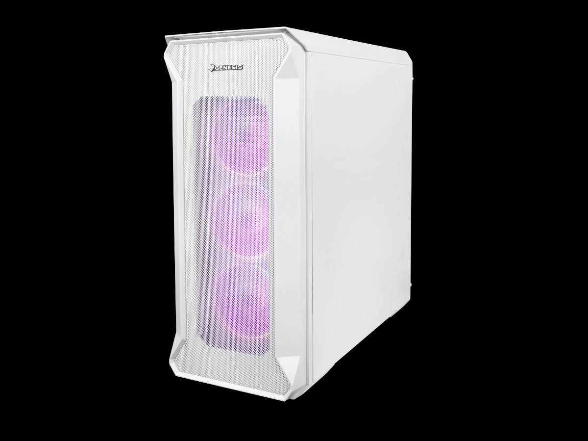 PC Case, IRID 505 ARGB, Side window, White, Midi Tower, ATX