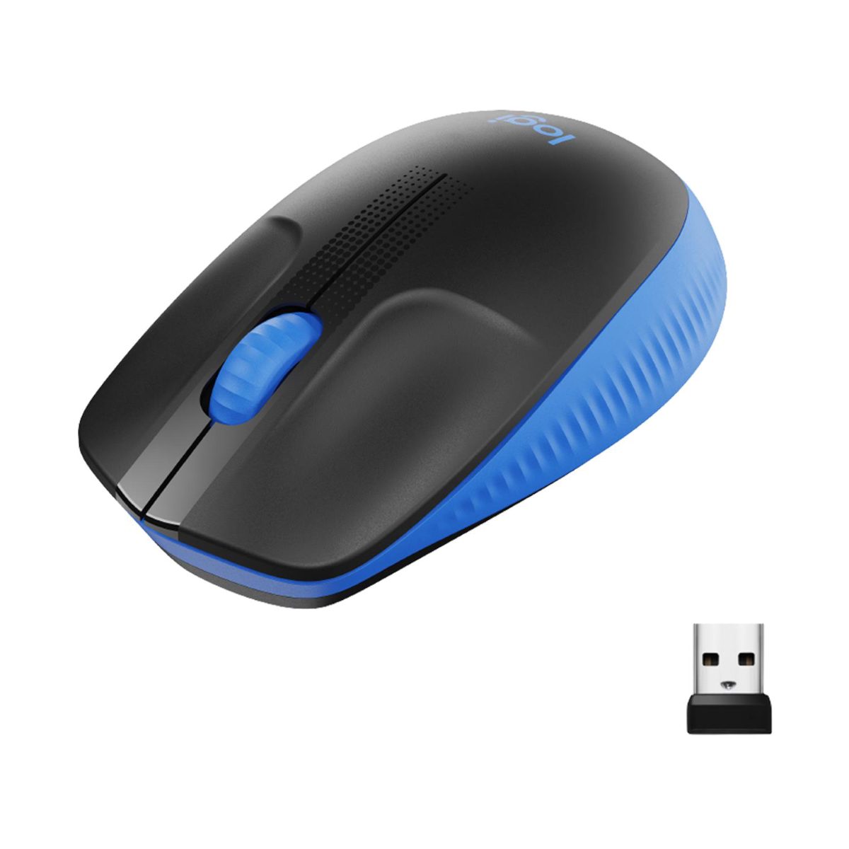 Full size Mouse, M190, Wireless, USB, Blue