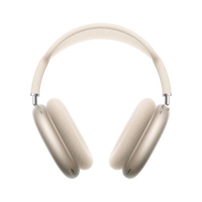 Headphones, AirPods Max, Bluetooth, Over-Ear, Microphone, Beige, Noise reduction, Wireless