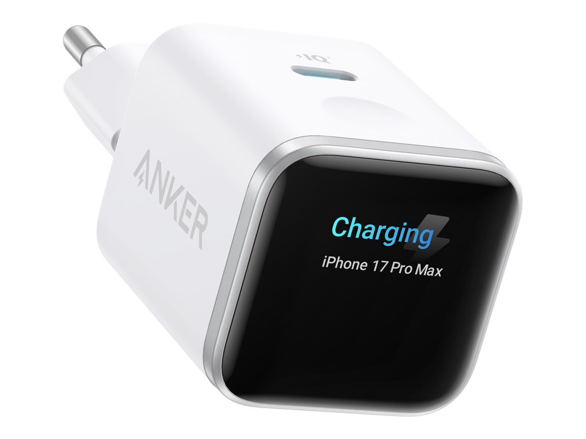 Anker Nano Charger 45W, Smart Display, White