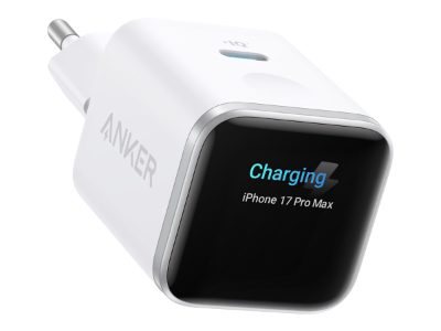 Anker Nano Charger 45W, Smart Display, White