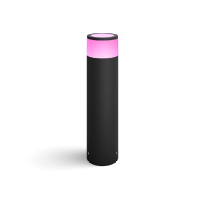 Philips Hue WCA Calla Outdoor Large Bollard, Black, 8 W, 2000-6500 Hue White Colour Ambiance