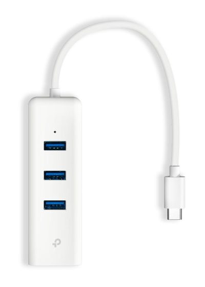 USB 3.0 Type-C to Gigabit Ethernet Network Adapter with 3-Port USB 3.0 Type-A Hub, UE330C