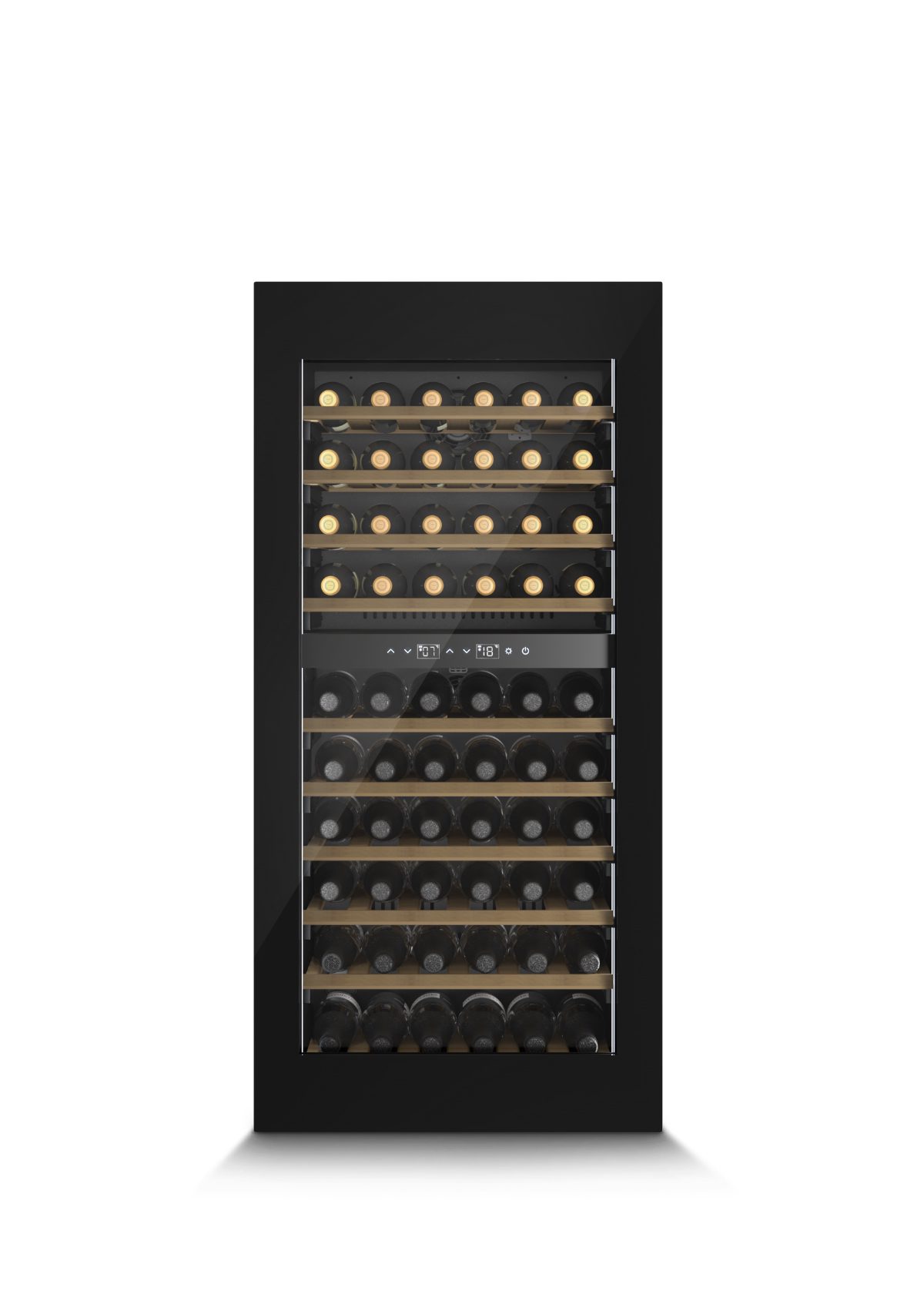 Wine Cooler, WineDeluxe WD 60, Energy efficiency class F, Built-in, Bottles capacity 60, Black