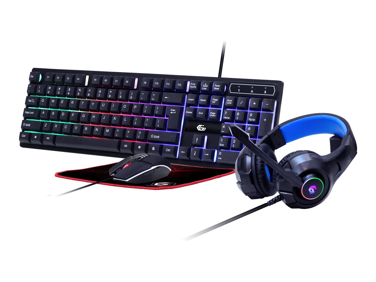 4-in-1 Backlight Gaming Kit "Ghost", GGS-UMGL4-02, Gaming Kit, Wired, US