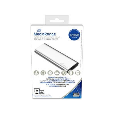 External SSD, MEDIARANGE, Read speed 450 MB/s, Write speed 420 MB/s, Form factor M.2, NVMe Yes, 120 GB, MR1100