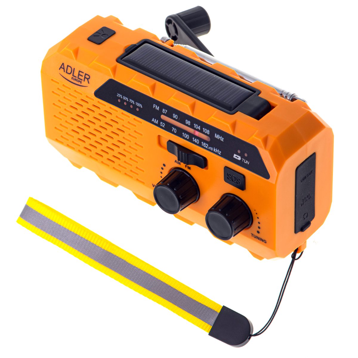 Portable radio with flashlight, AD 1197, Alarm function